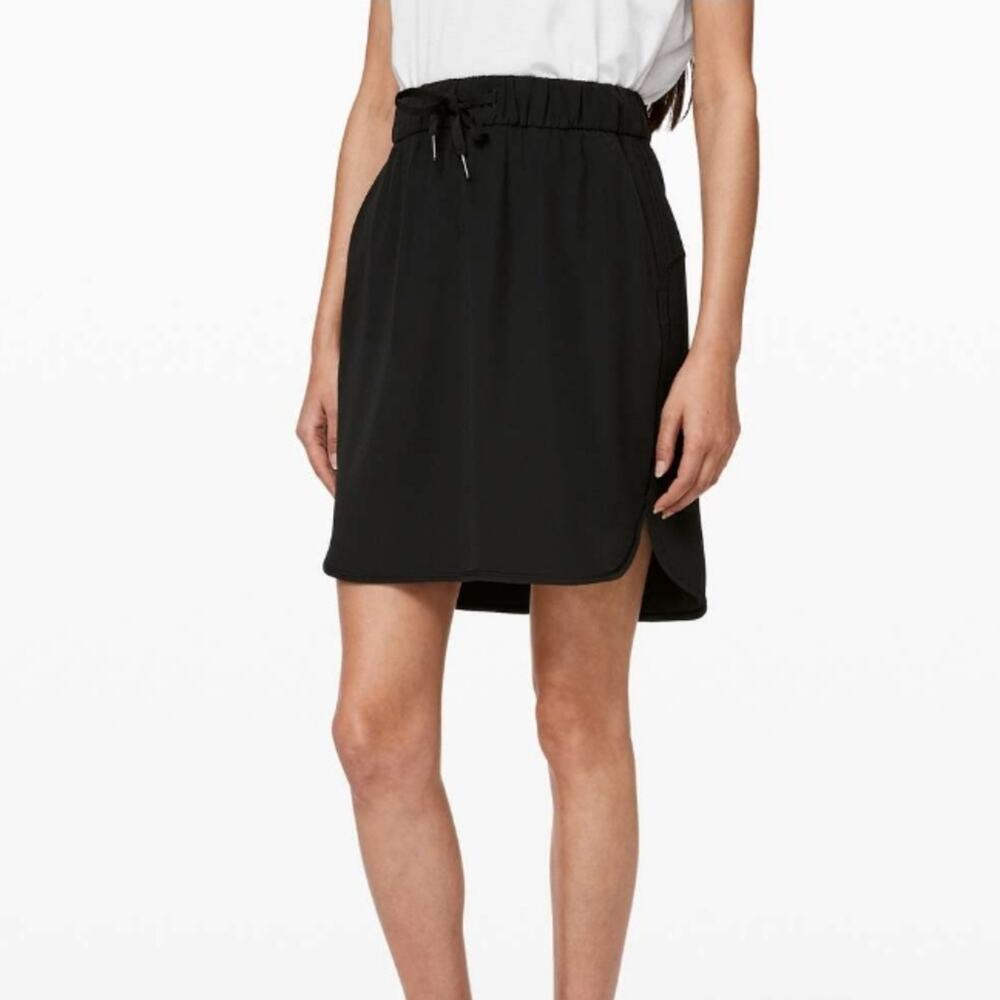Lululemon Black Woven On The Fly Skirt 2